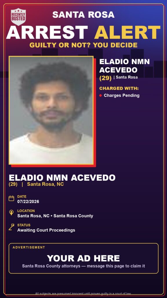 Booking photo of Eladio Nmn Acevedo