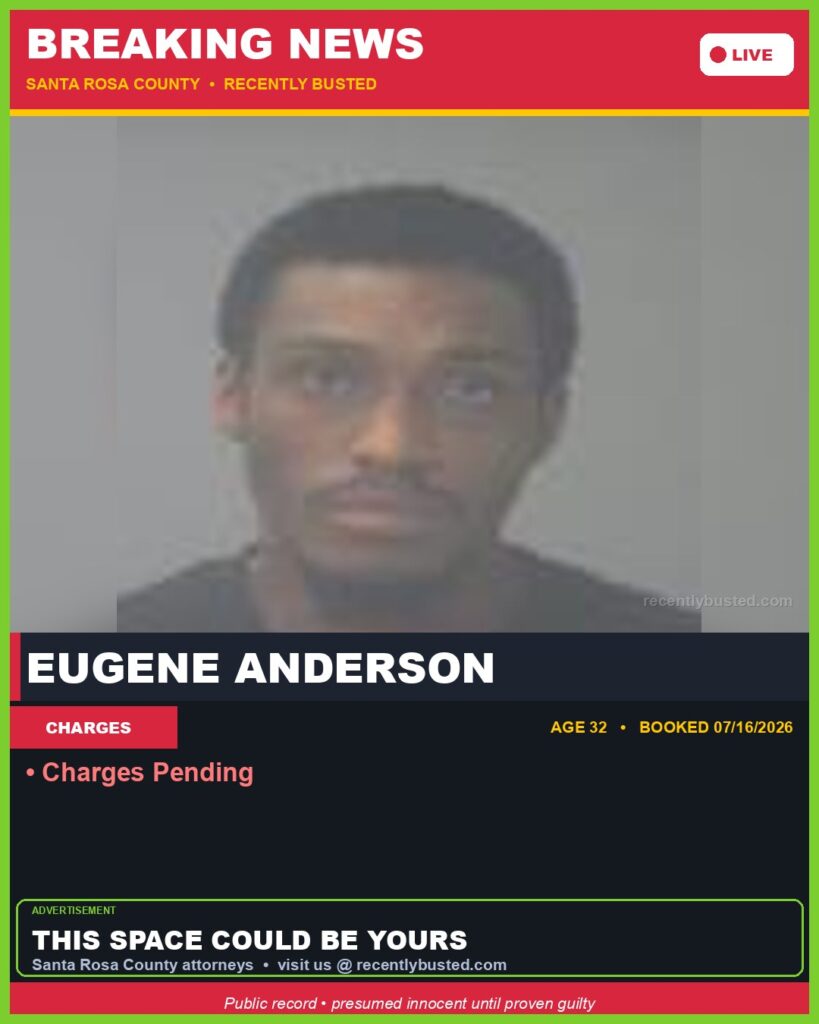 Booking photo of Eugene Anderson