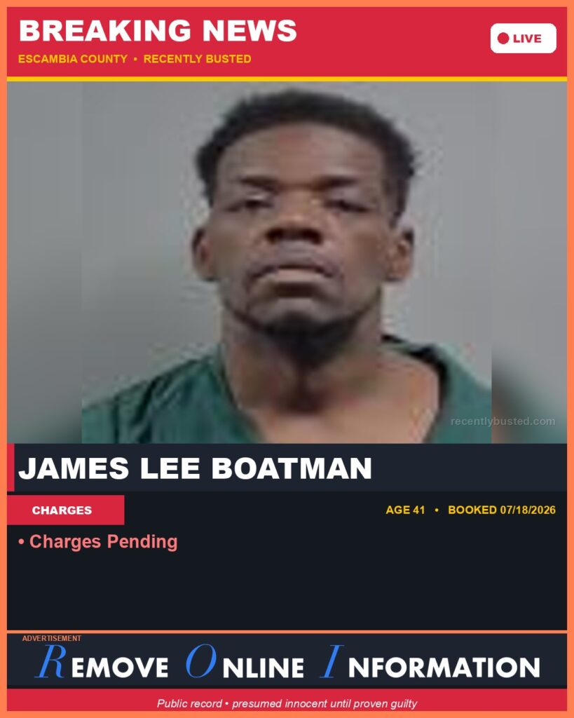 Booking photo of James Lee Boatman