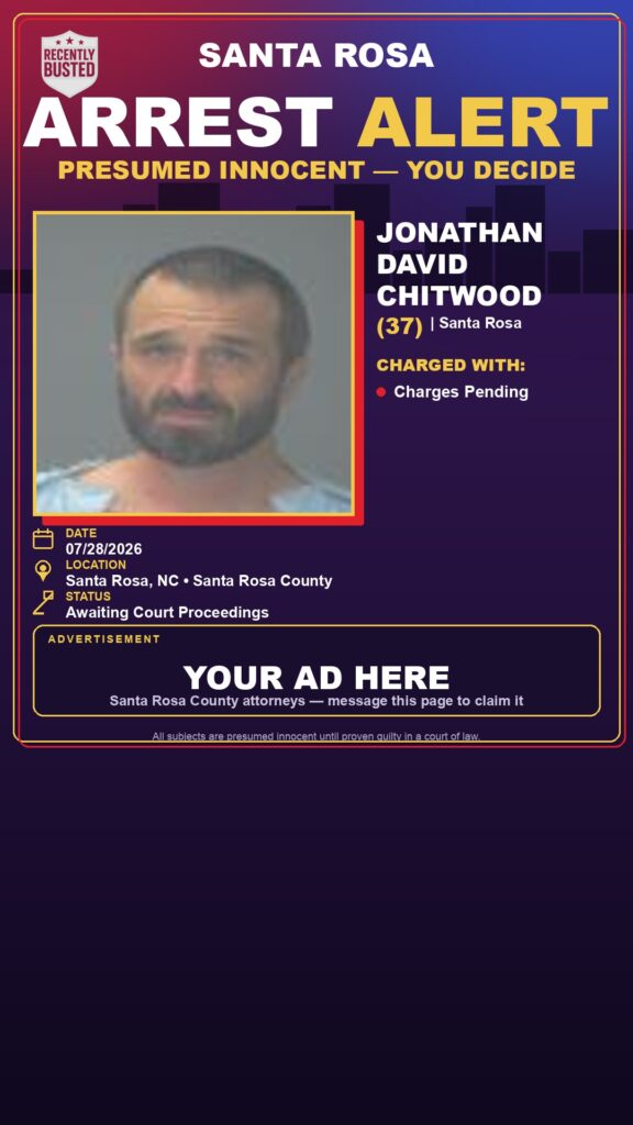 Booking photo of Jonathan David Chitwood