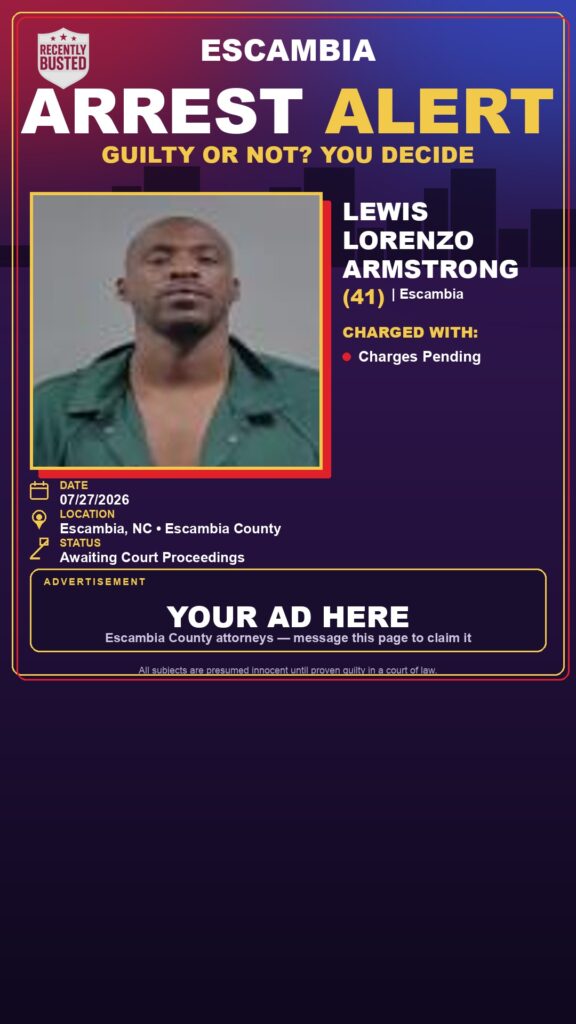 Booking photo of Lewis Lorenzo Armstrong