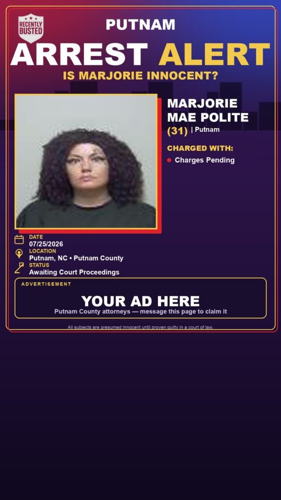Booking photo of Marjorie Mae Polite