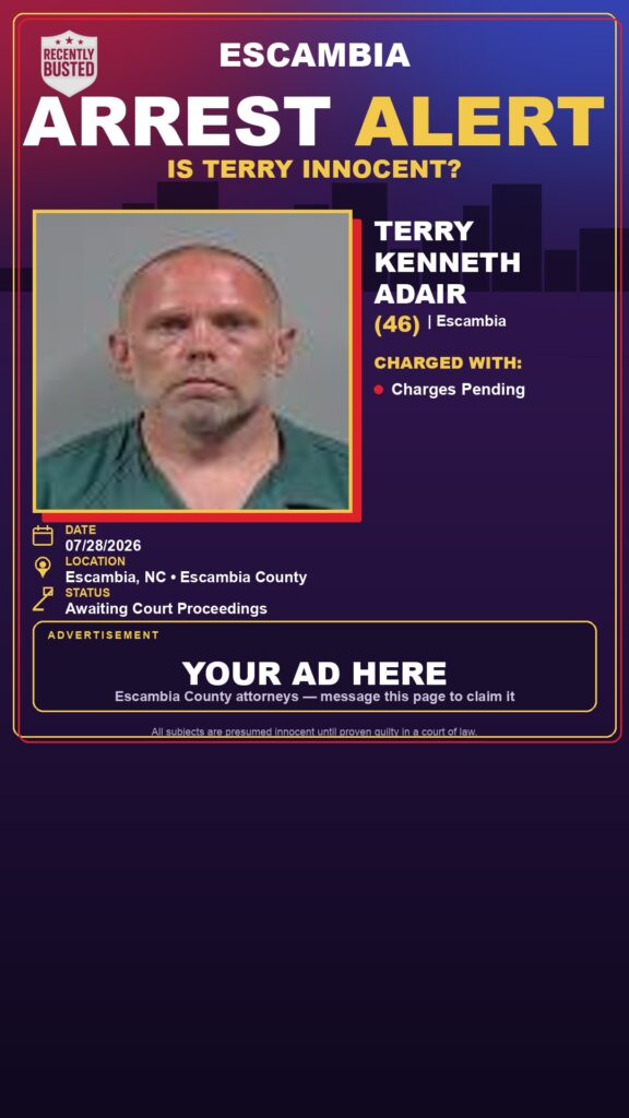 Booking photo of Terry Kenneth Adair
