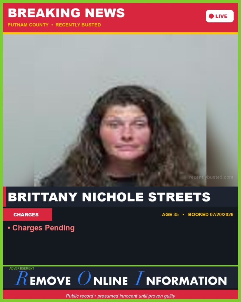 Booking photo of Brittany Nichole Streets