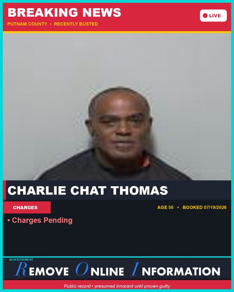 Booking photo of Charlie Chat Thomas