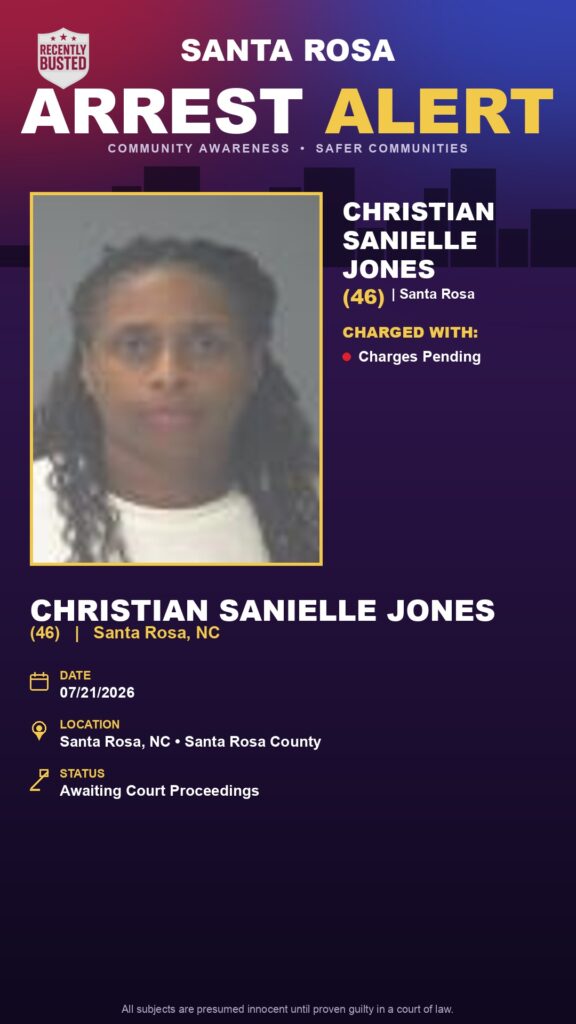 Booking photo of Christian Sanielle Jones