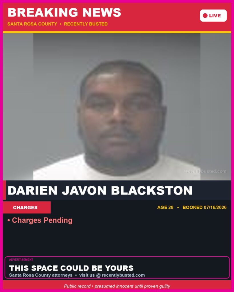 Booking photo of Darien Javon Blackston
