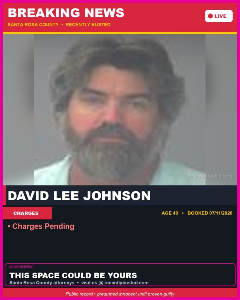 Booking photo of David Lee Johnson