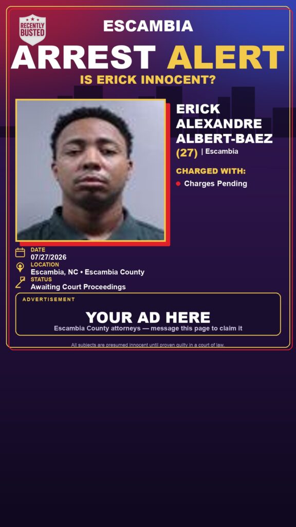Booking photo of Erick Alexandre Albert-Baez