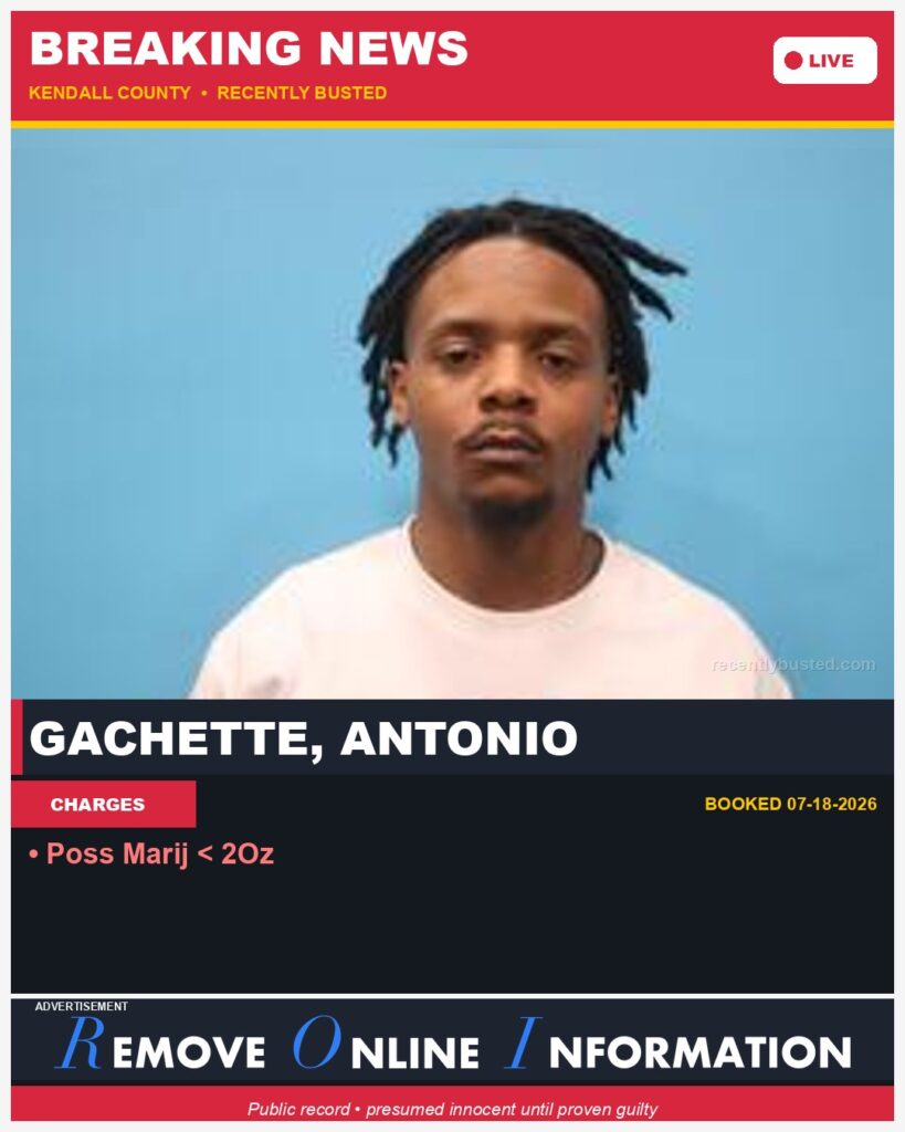 Booking photo of Gachette, Antonio