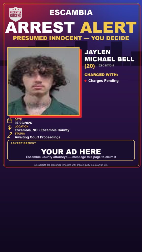 Booking photo of Jaylen Michael Bell