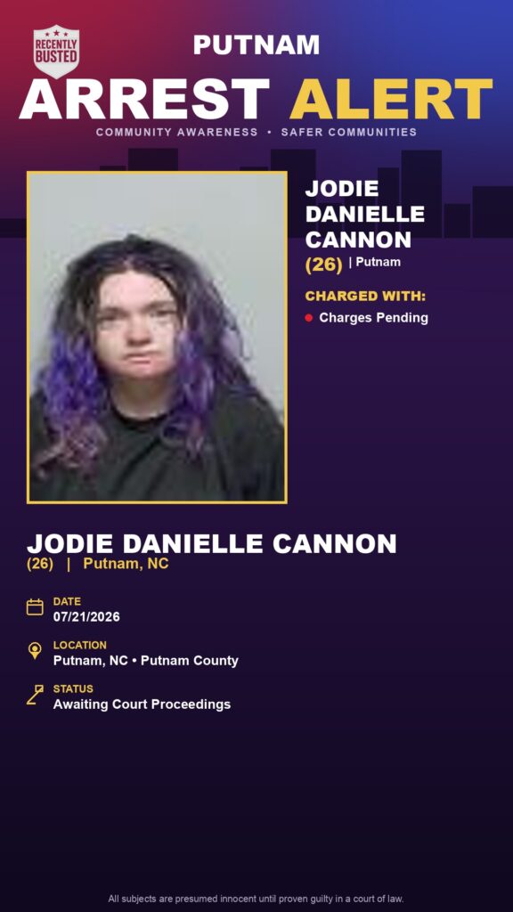 Booking photo of Jodie Danielle Cannon