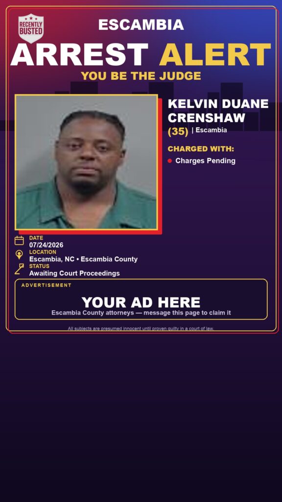 Booking photo of Kelvin Duane Crenshaw