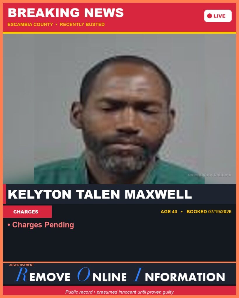 Booking photo of Kelyton Talen Maxwell