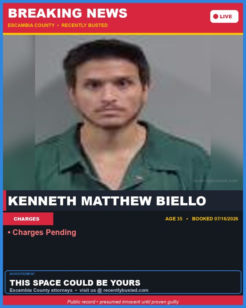 Booking photo of Kenneth Matthew Biello
