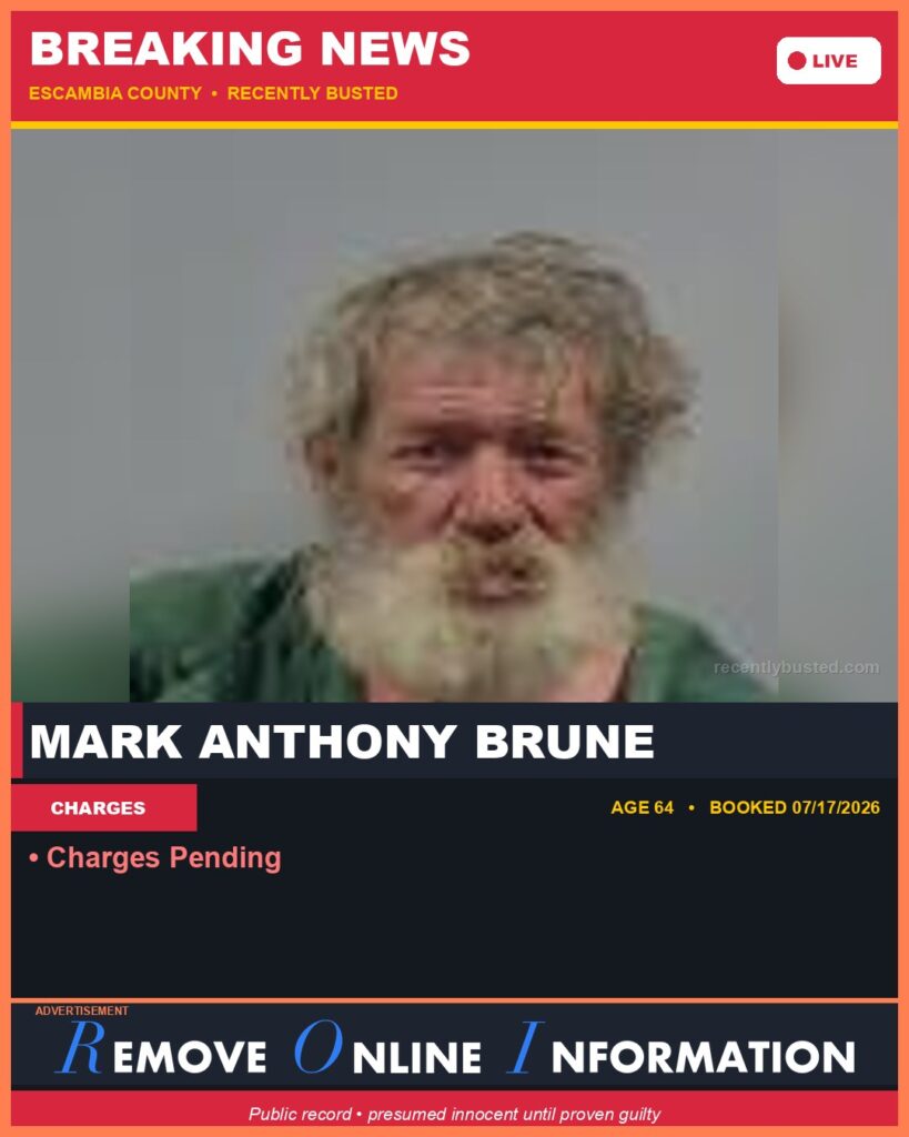 Booking photo of Mark Anthony Brune