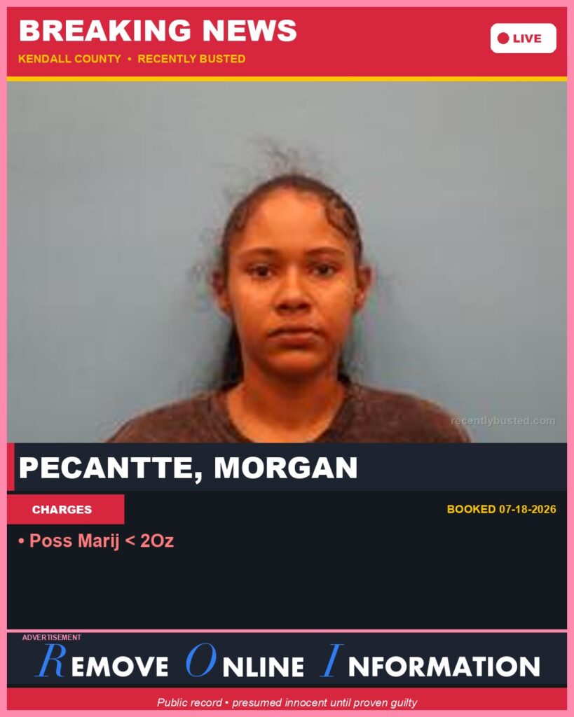 Booking photo of Pecantte, Morgan