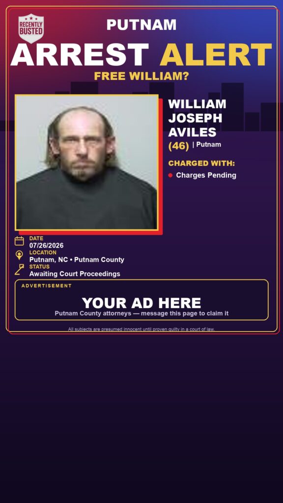Booking photo of William Joseph Aviles