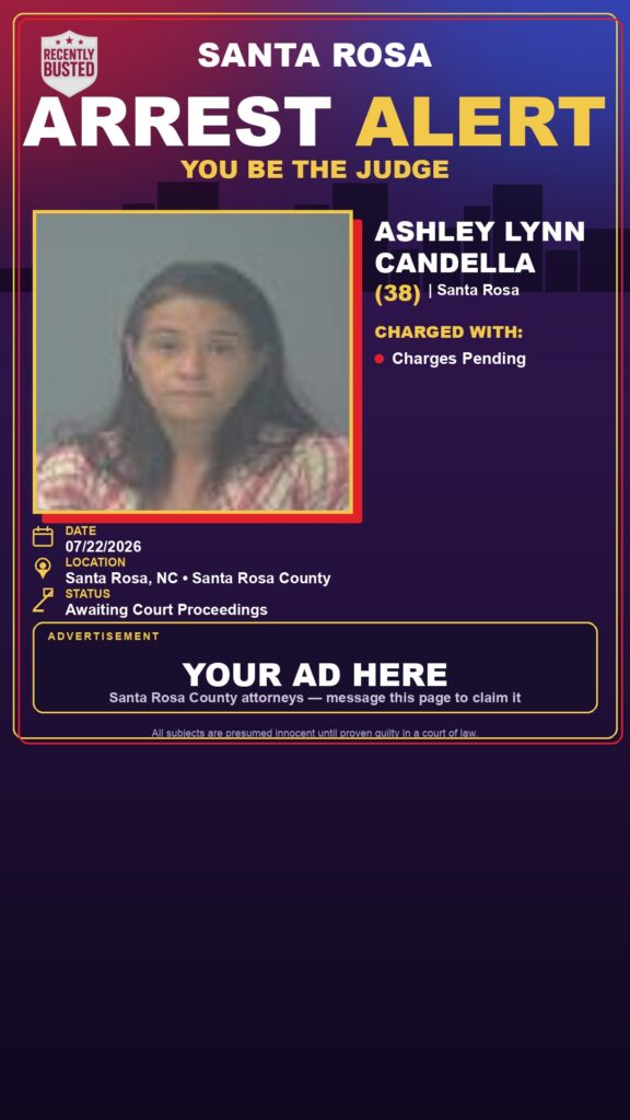 Booking photo of Ashley Lynn Candella
