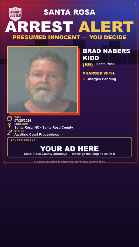 Booking photo of Brad Nabers Kidd