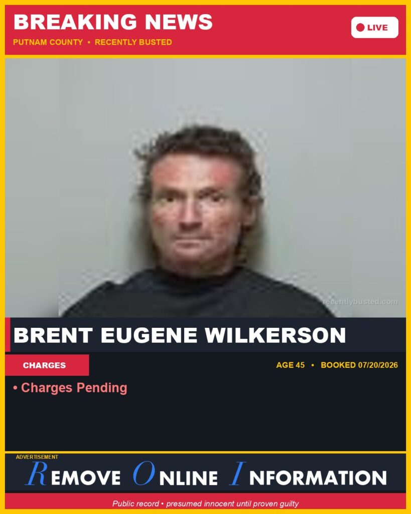 Booking photo of Brent Eugene Wilkerson