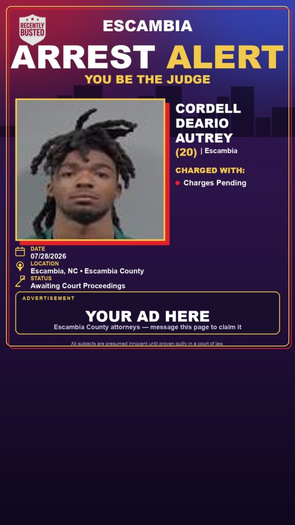 Booking photo of Cordell Deario Autrey