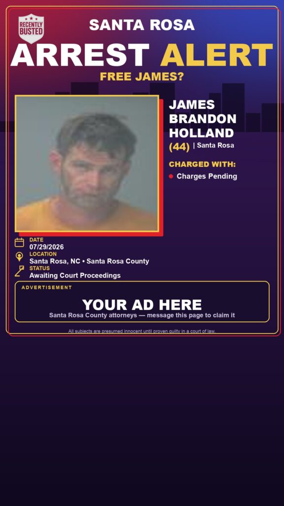 Booking photo of James Brandon Holland