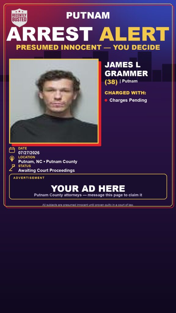 Booking photo of James L Grammer