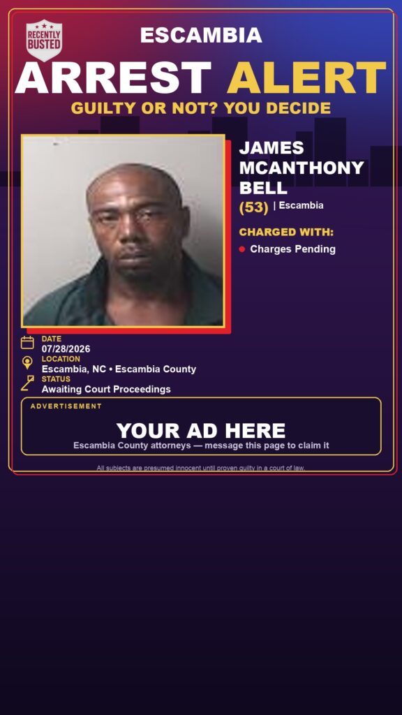 Booking photo of James Mcanthony Bell