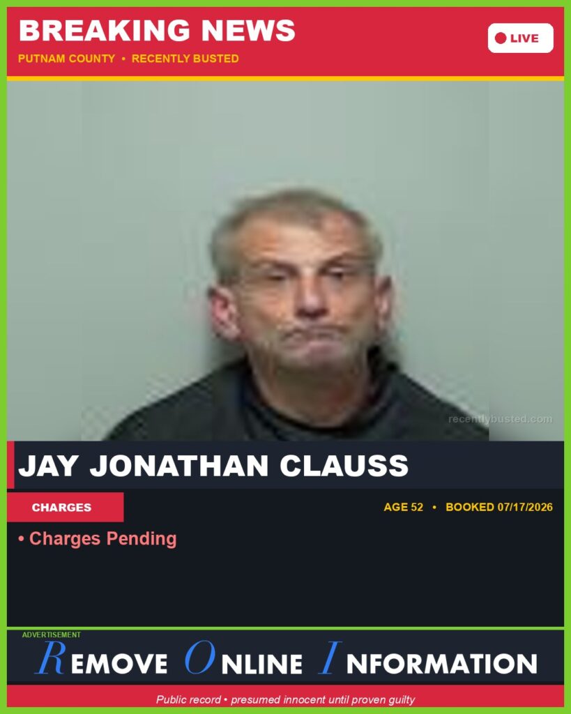 Booking photo of Jay Jonathan Clauss