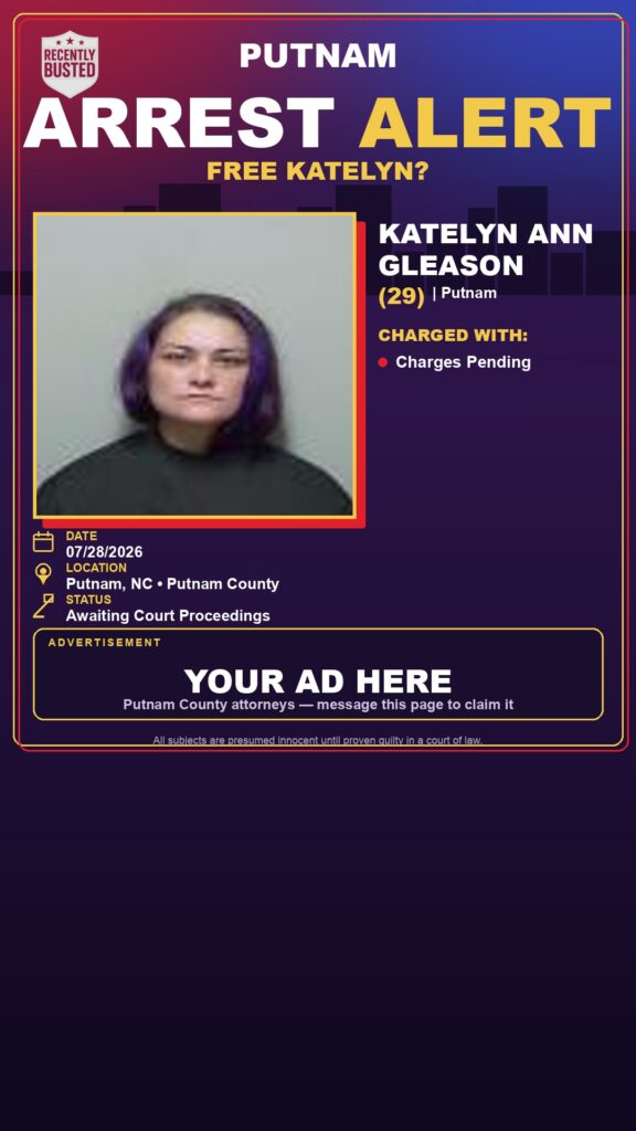 Booking photo of Katelyn Ann Gleason