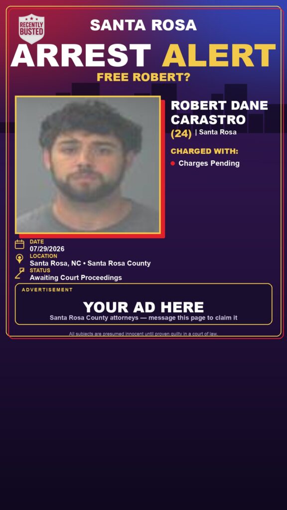 Booking photo of Robert Dane Carastro