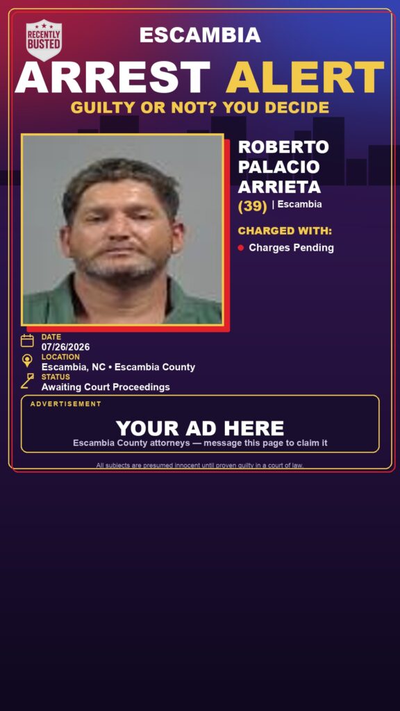 Booking photo of Roberto Palacio Arrieta