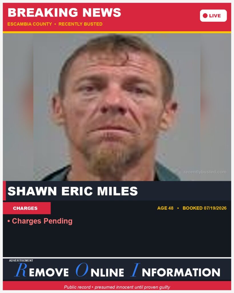 Booking photo of Shawn Eric Miles