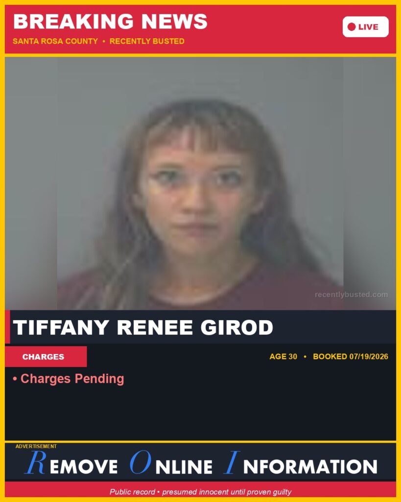 Booking photo of Tiffany Renee Girod