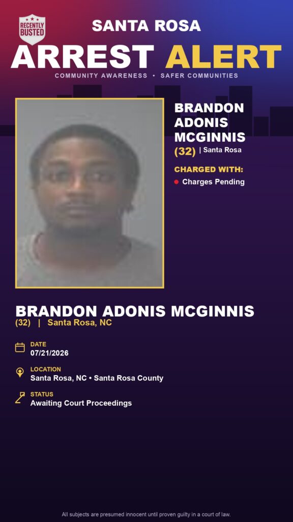 Booking photo of Brandon Adonis Mcginnis