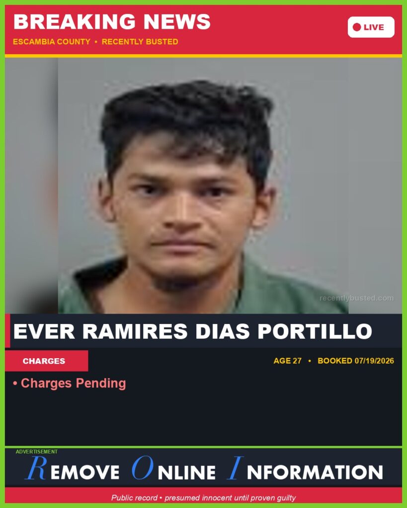 Booking photo of Ever Ramires Dias Portillo