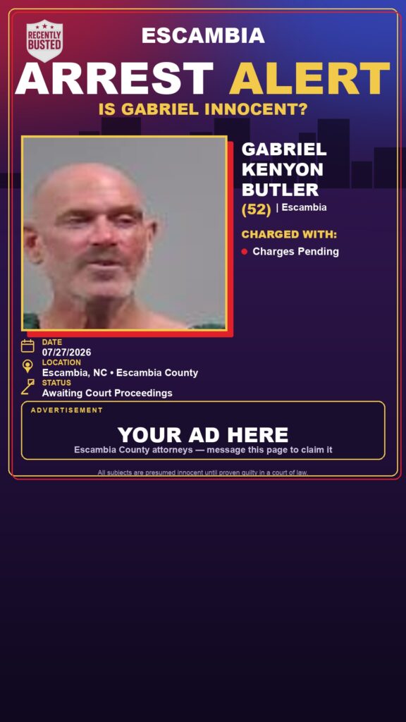 Booking photo of Gabriel Kenyon Butler
