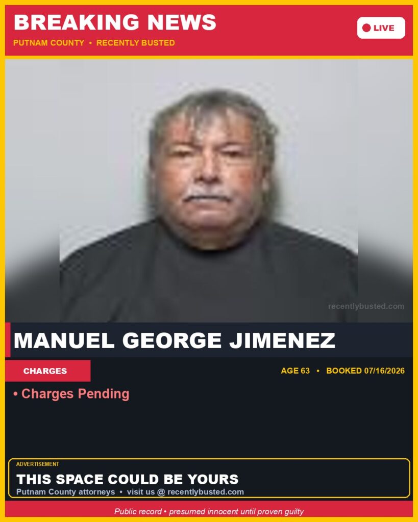 Booking photo of Manuel George Jimenez