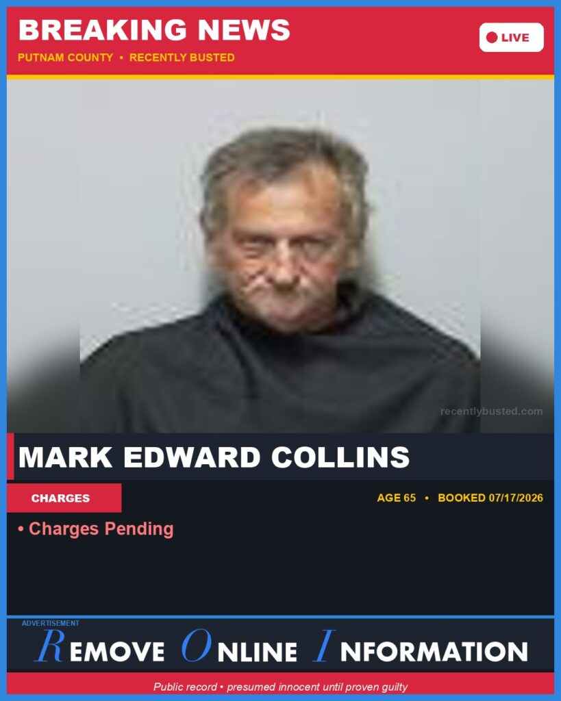 Booking photo of Mark Edward Collins