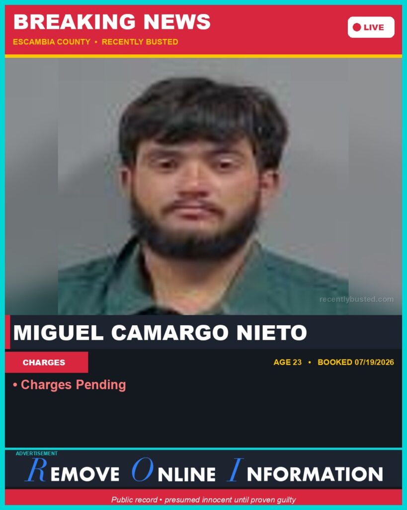 Booking photo of Miguel Camargo Nieto