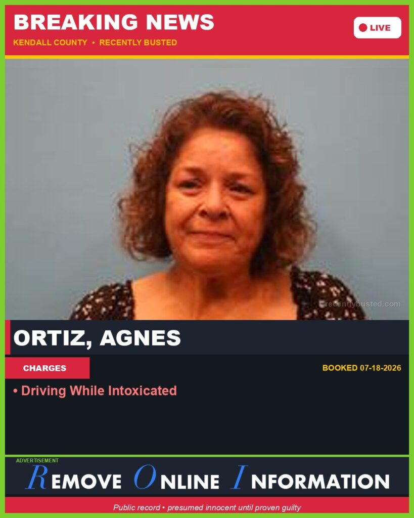Booking photo of Ortiz, Agnes