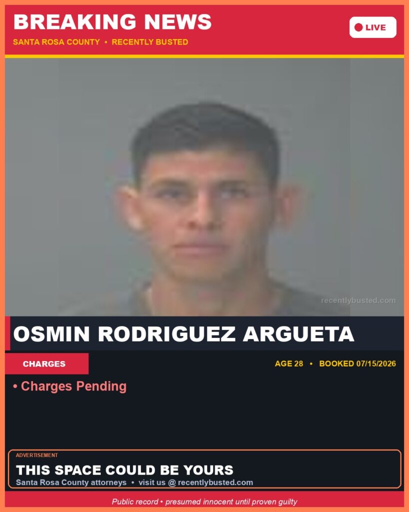 Booking photo of Osmin Rodriguez Argueta