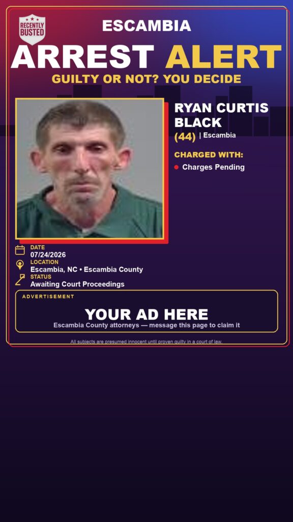 Booking photo of Ryan Curtis Black