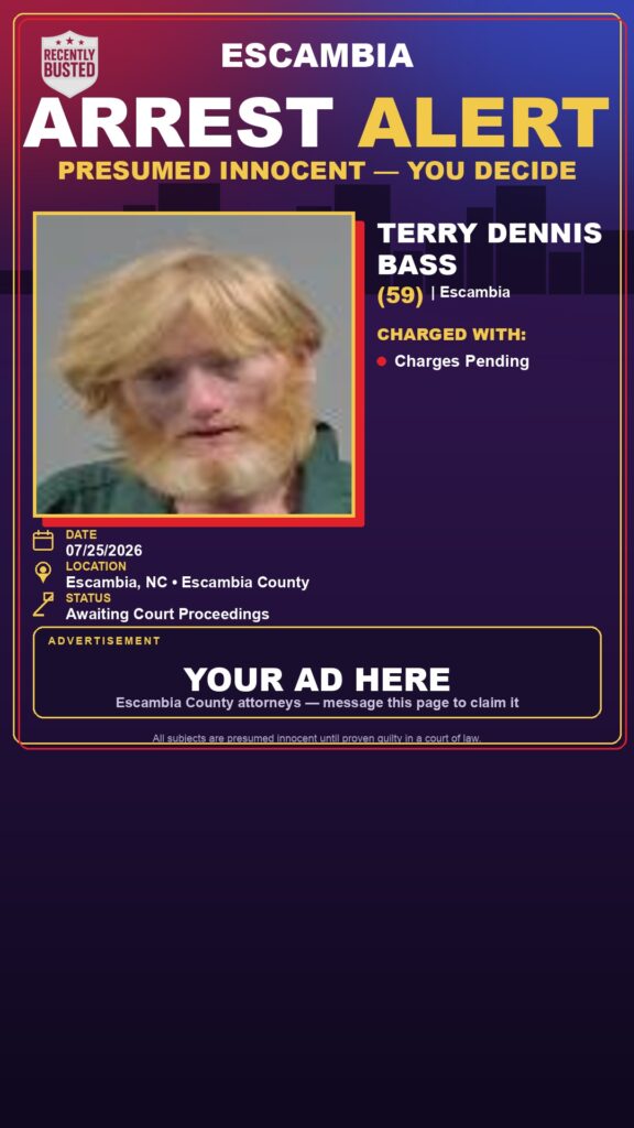 Booking photo of Terry Dennis Bass