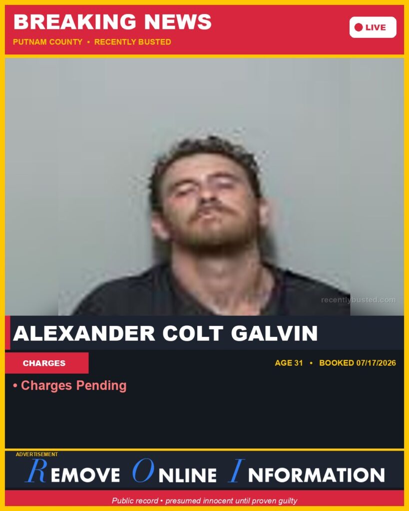 Booking photo of Alexander Colt Galvin