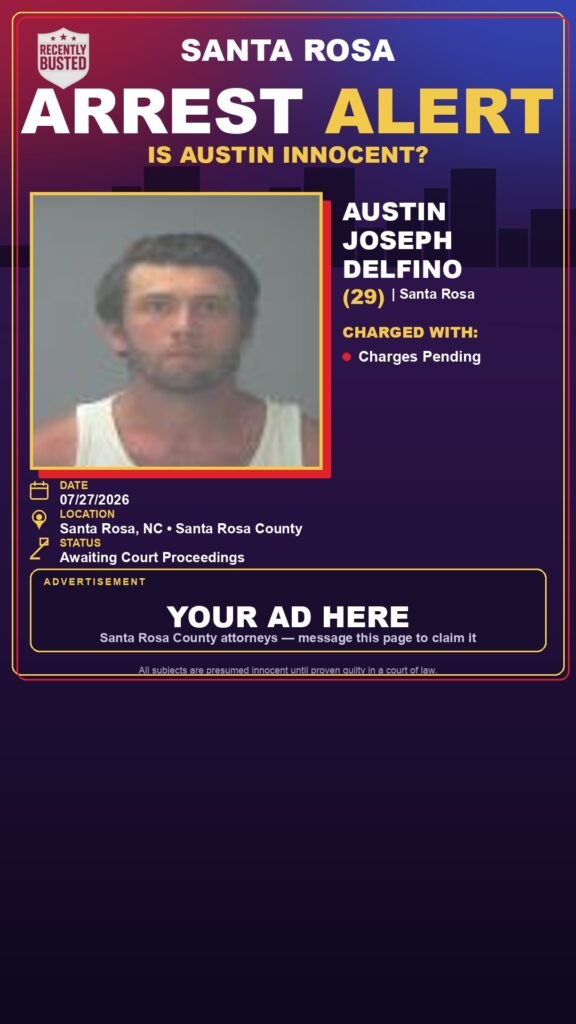 Booking photo of Austin Joseph Delfino