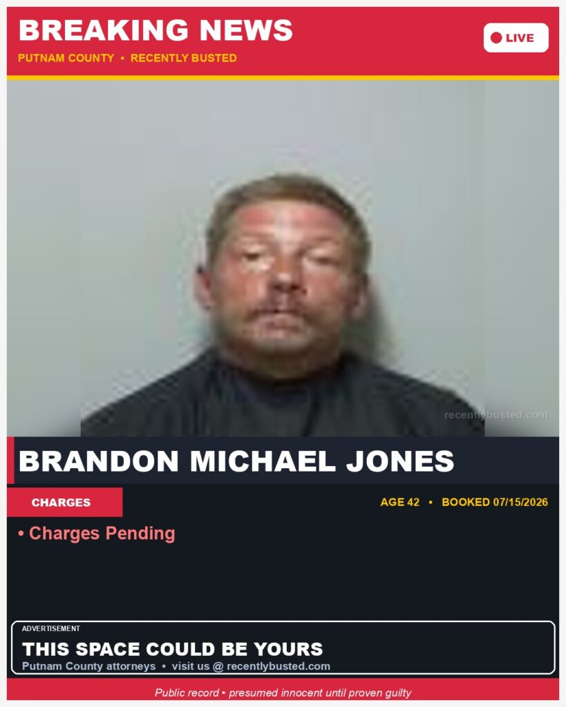 Booking photo of Brandon Michael Jones
