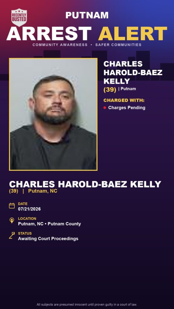 Booking photo of Charles Harold-Baez Kelly