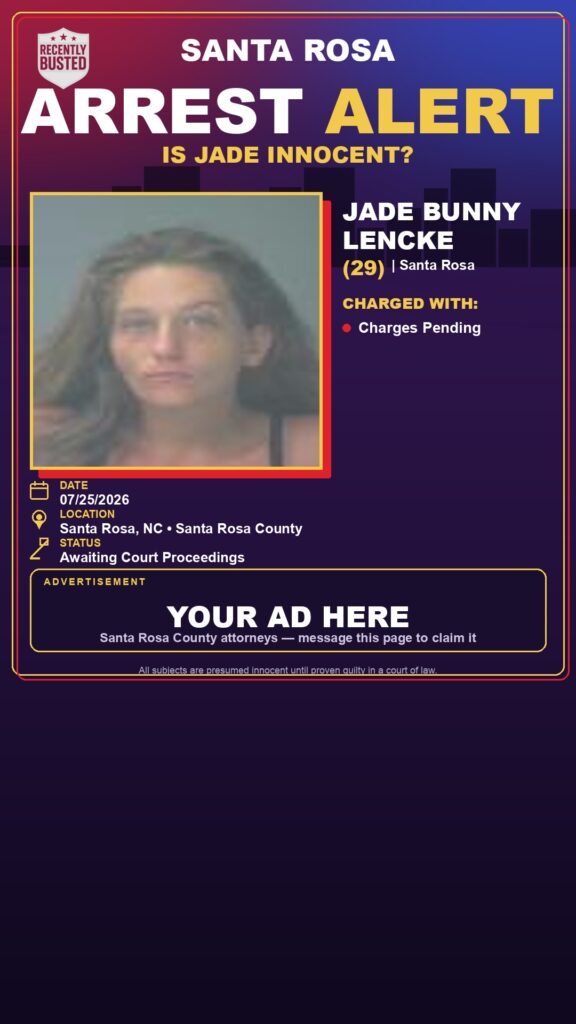 Booking photo of Jade Bunny Lencke